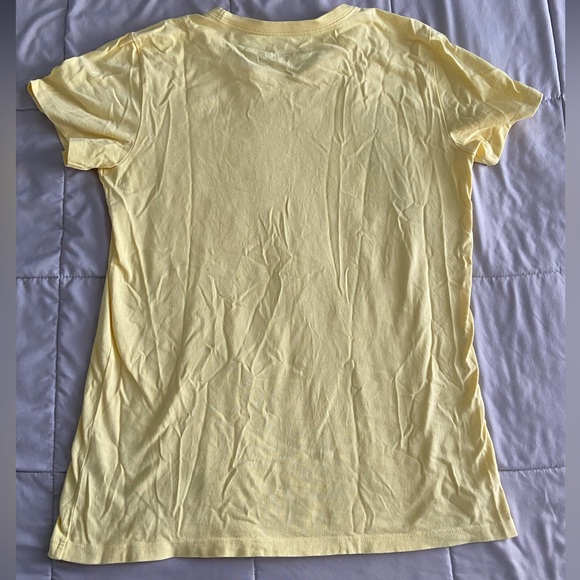 Life is Good Bunny Rabbit Butterfly Yellow Crusher Med Women's Crew Neck T Shirt - Picture 5 of 5